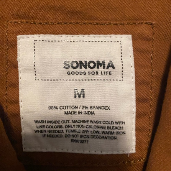 Sonoma Rust/Brown Cotton Blend Jacket - Picture 2 of 5